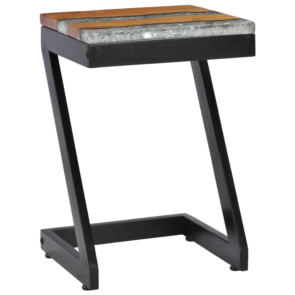 vidaXL Coffee Table | Multicolour | Solid teak wood | Small | Decorative Inlays