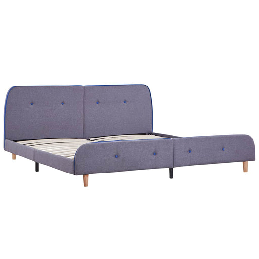 vidaXL Bed Frame without Mattress Light Grey Fabric 150x200 cm King Size