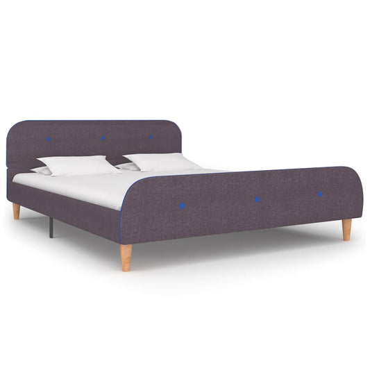 vidaXL Bed Frame without Mattress Taupe Fabric 135x190 cm