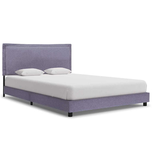 vidaXL Bed Frame without Mattress Light Grey Fabric 135x190 cm