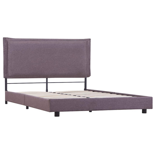 vidaXL Bed Frame without Mattress Taupe Fabric 135x190 cm Double
