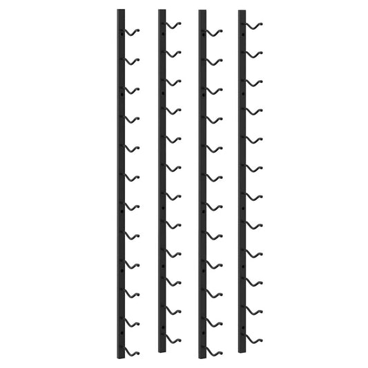 282467 vidaXL Wall Mounted Wine Racks for 12 Bottles 2 pcs Black Iron