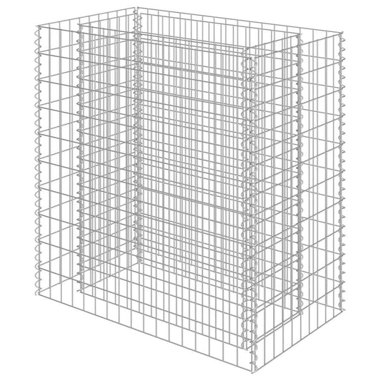 143568 vidaXL Gabion Raised Bed Galvanised Steel 90x50x100 cm