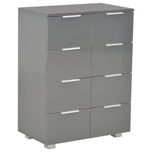 283714 vidaXL Sideboard High Gloss Grey 60x35x80 cm Engineered Wood