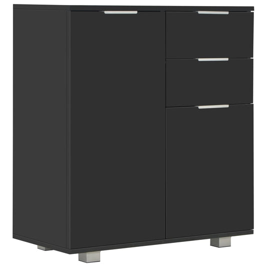 vidaXL Sideboard | Black | Engineered Wood | 71 x 35 x 80 cm | Sideboard