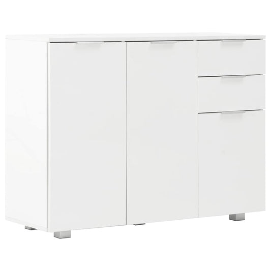 vidaXL Sideboard High Gloss White 107x35x80,5 cm