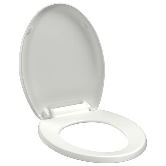 145015 vidaXL Soft-close Toilet Seat with Quick-release Design White