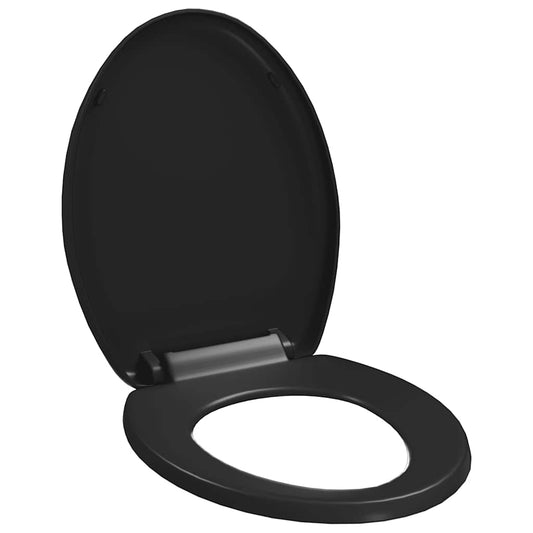 145016 vidaXL Soft-close Toilet Seat with Quick-release Design Black