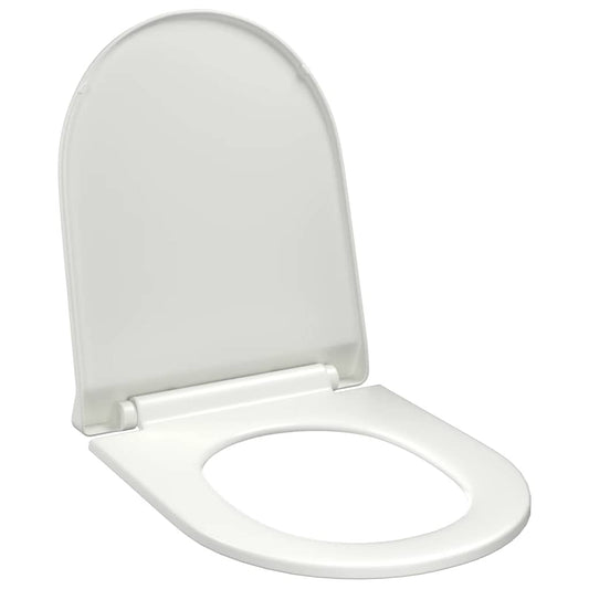 145017 vidaXL Soft-close Toilet Seat with Quick-release Design White