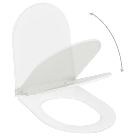 vidaXL Soft-close Toilet Seat with Quick-release Design White