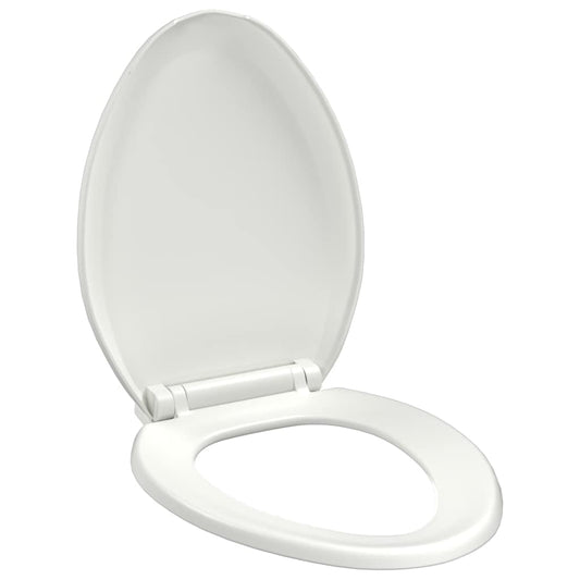 145019 vidaXL Soft-close Toilet Seat with Quick-release Design White