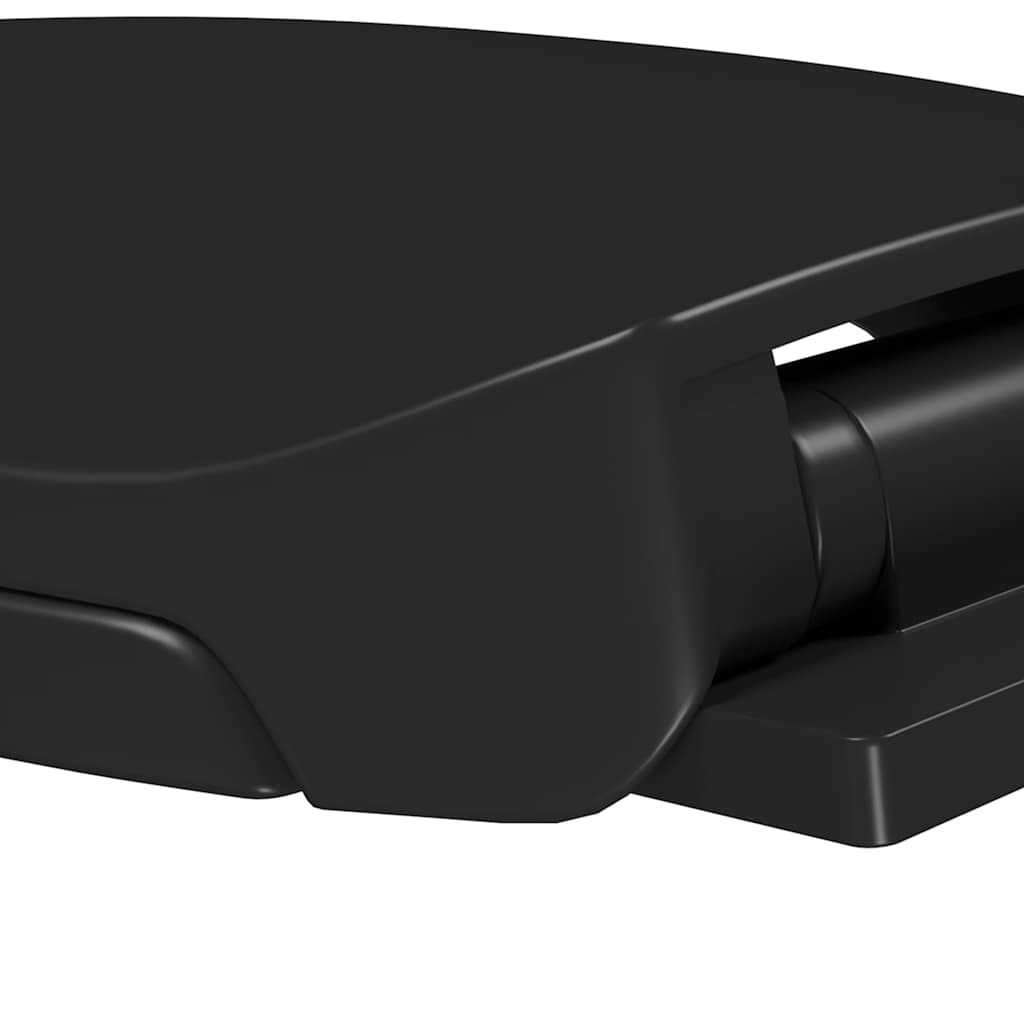 145021 vidaXL Soft-close Toilet Seat with Quick-release Design Black