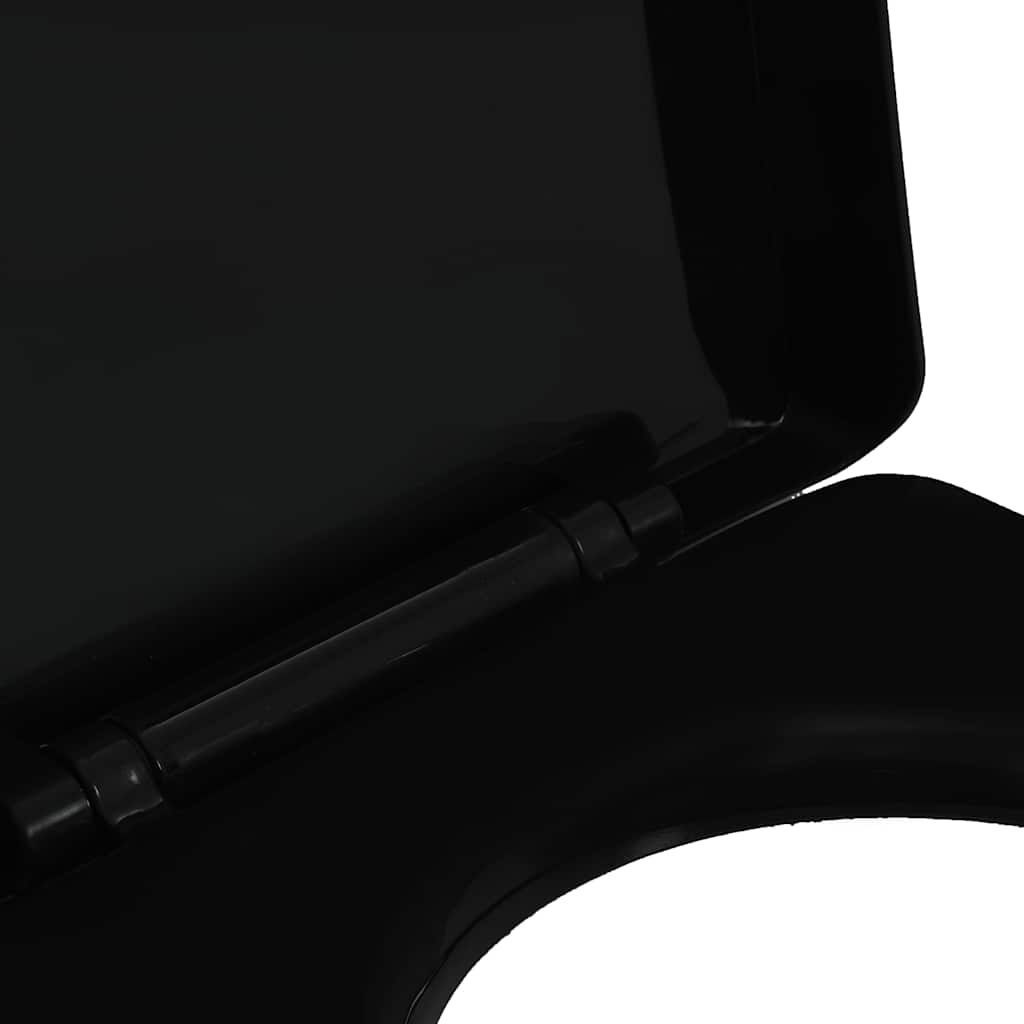 vidaXL Soft-close Toilet Seat with Quick-release Design Black