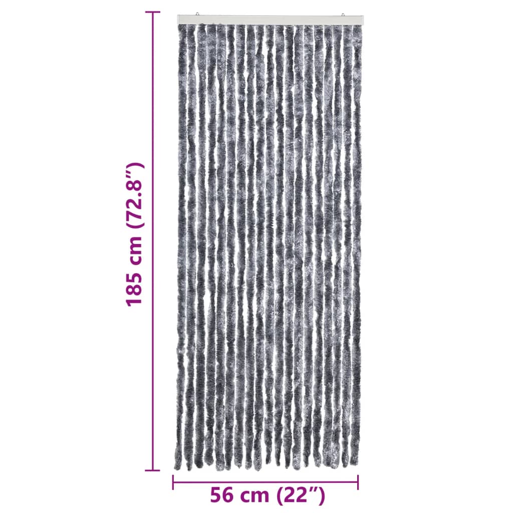 vidaXL Insect Curtain Silver 56x185 cm Chenille