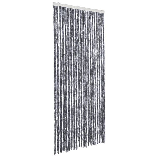 284286 vidaXL Insect Curtain Silver 90x220 cm Chenille