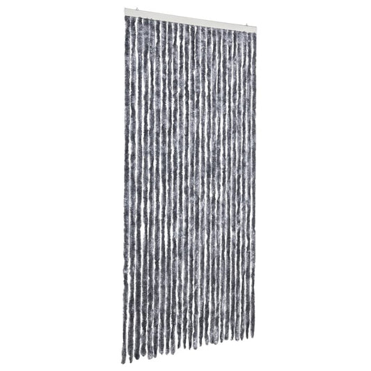 284287 vidaXL Insect Curtain Silver 100x220 cm Chenille