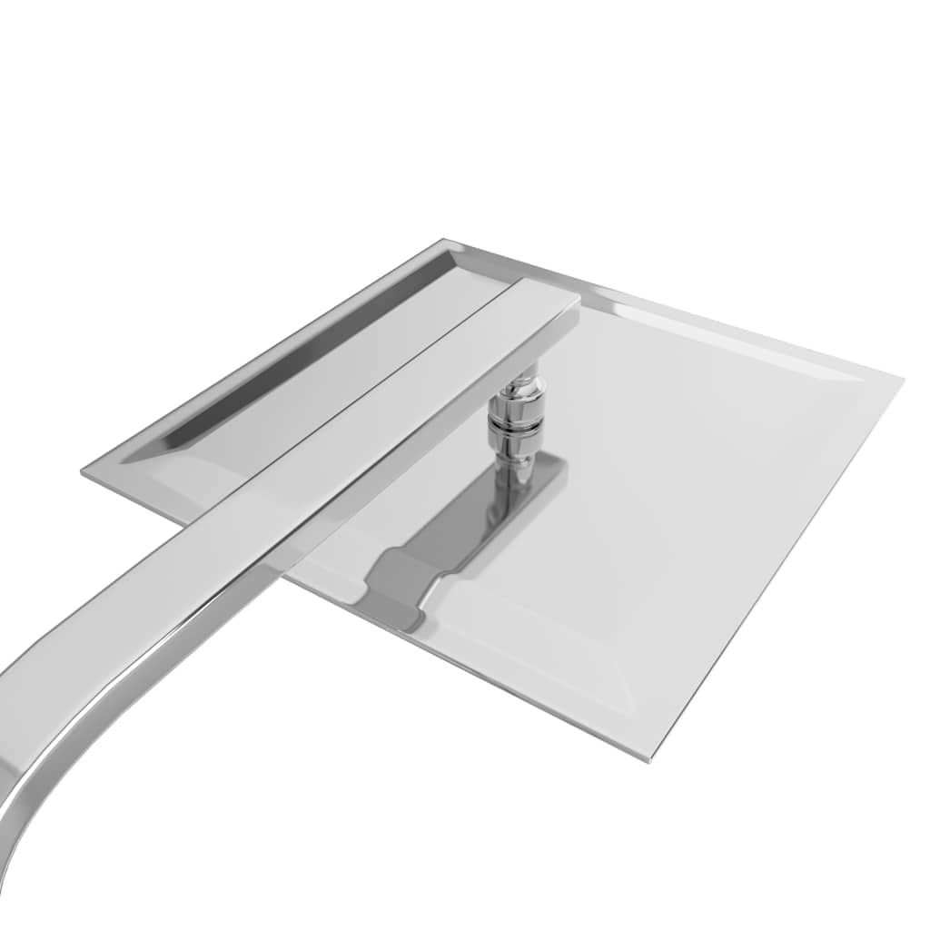 145053 vidaXL Dual Head Shower Set with Thermostat Stainless Steel
