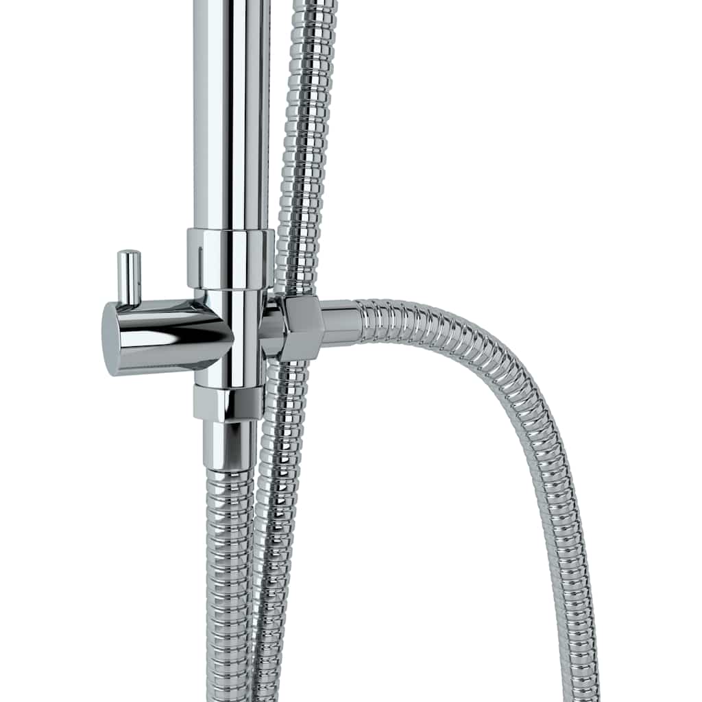 145056 vidaXL Dual Head Shower Set with Hand Shower Stainless Steel