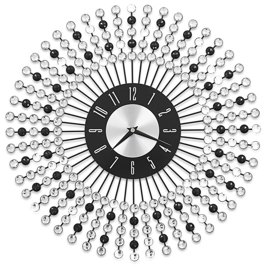 283859 vidaXL Wall Clock Metal 43 cm Black