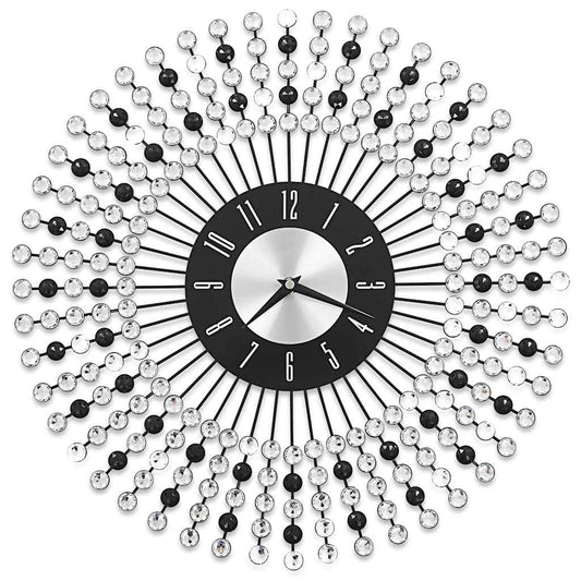 283859 vidaXL Wall Clock Metal 43 cm Black