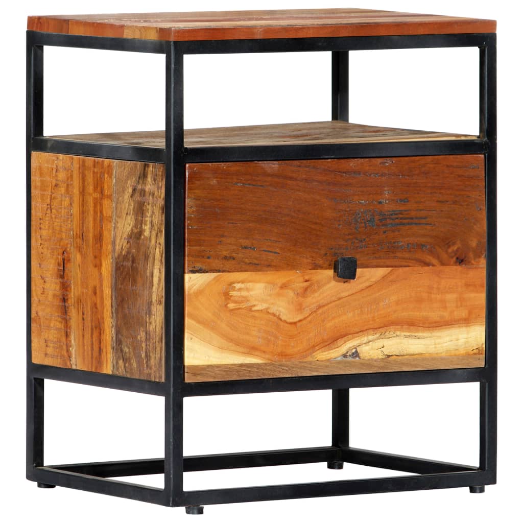 vidaXL Bedside Cabinet | Multicolour | Solid reclaimed wood | Small