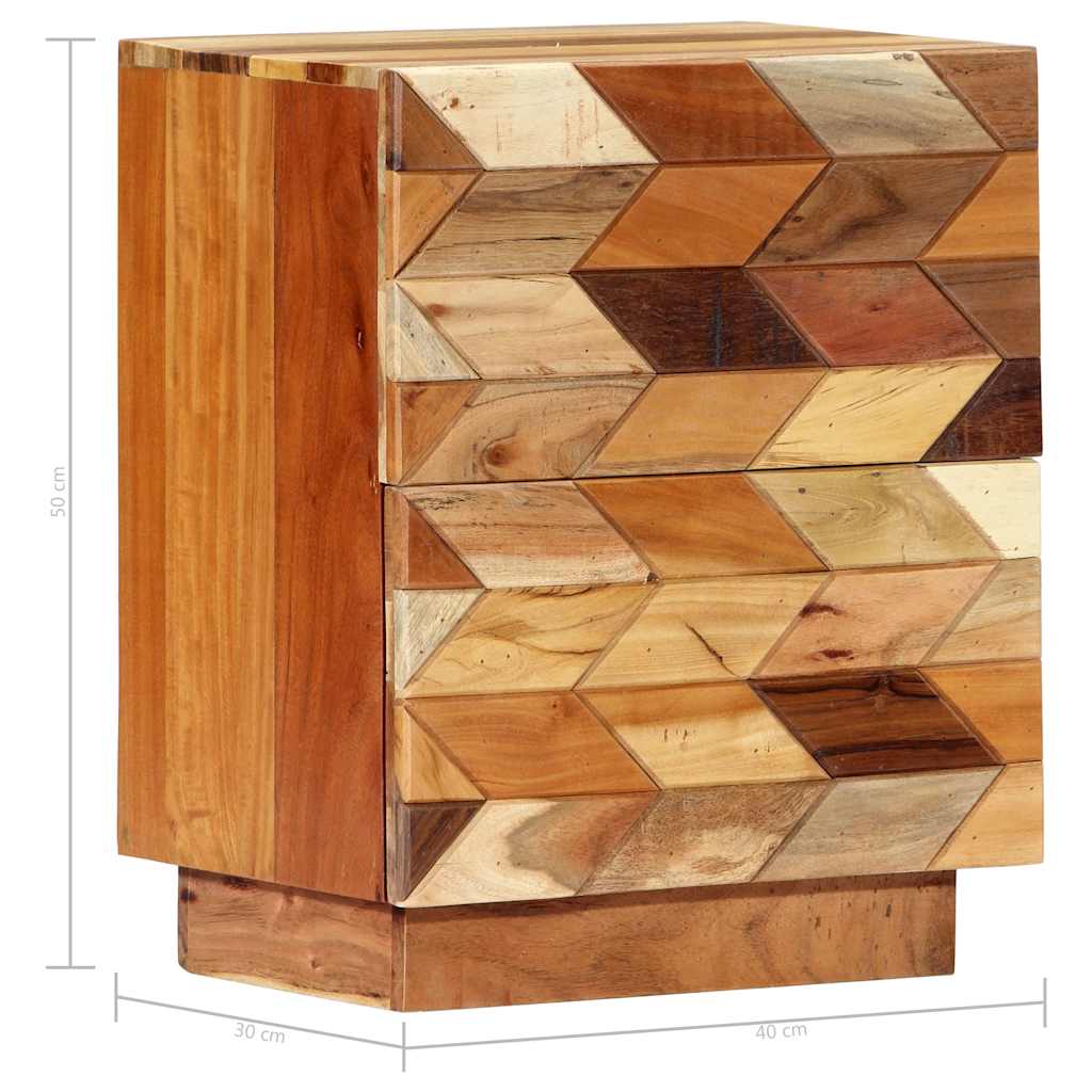 282731 vidaXL Bedside Cabinet 40x30x50 cm Solid Reclaimed Wood