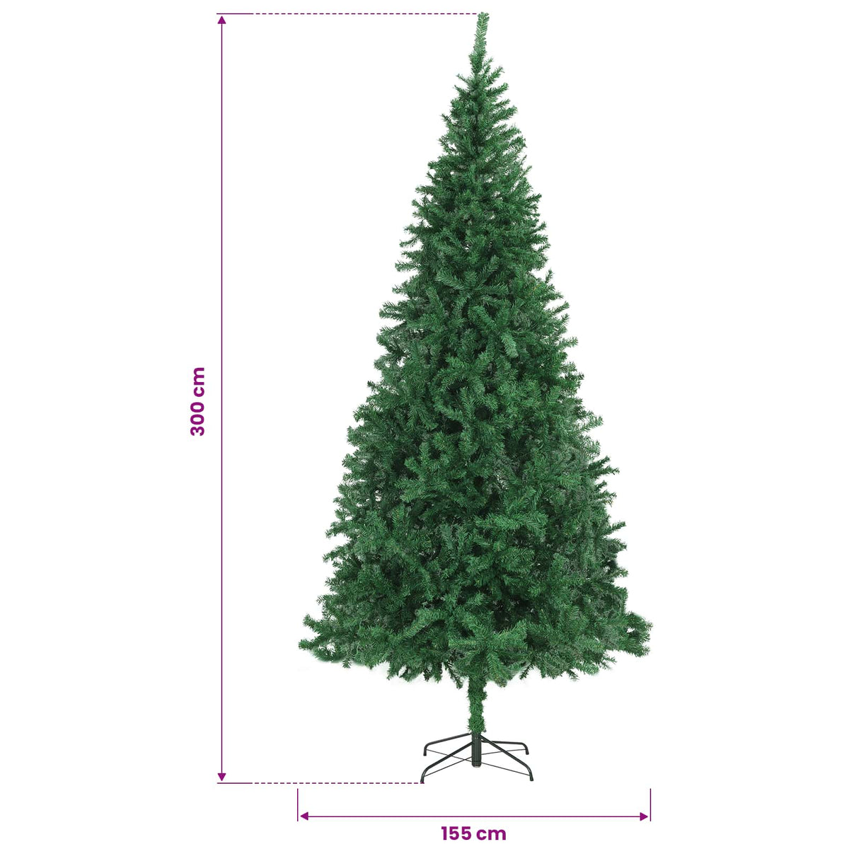 vidaXL Artificial Christmas Tree 300 cm Green