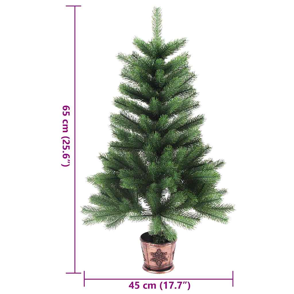 vidaXL Artificial Christmas Tree Lifelike Needles 65 cm Green