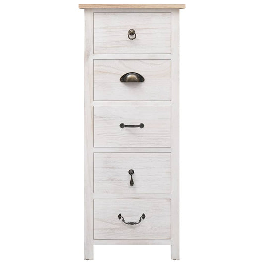 284077 vidaXL Side Cabinet 35x25x87 cm Paulownia Wood