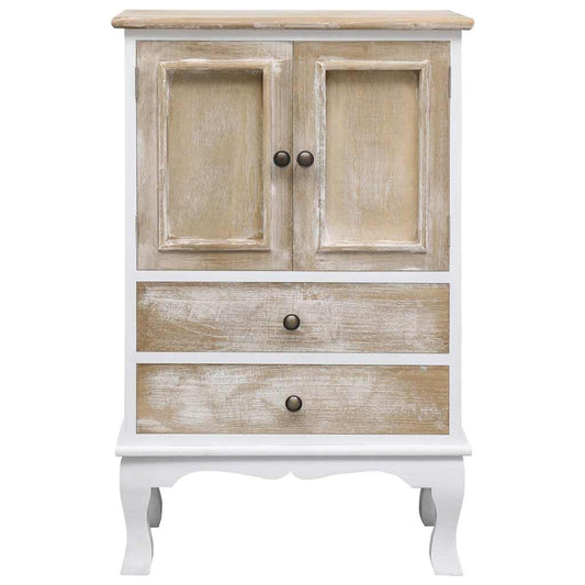284181 vidaXL Drawer Cabinet White 50x30x80 cm Wood