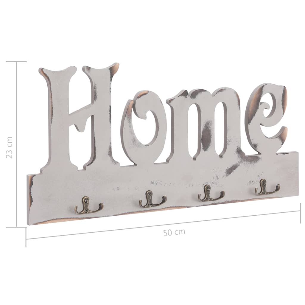 284243 vidaXL Wall Mounted Coat Rack HOME 50x23 cm