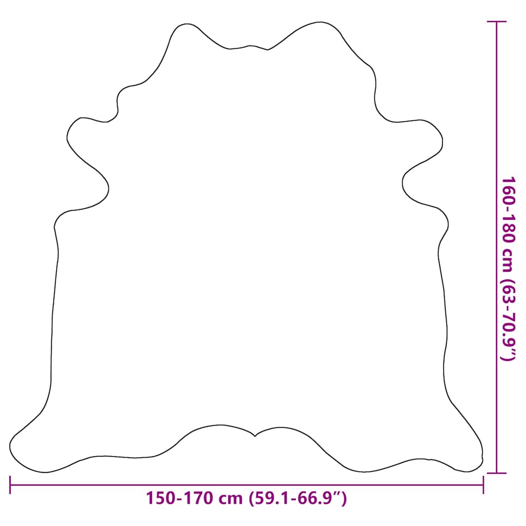vidaXL Real Cow Hide Rug Brown and White 150x170 cm