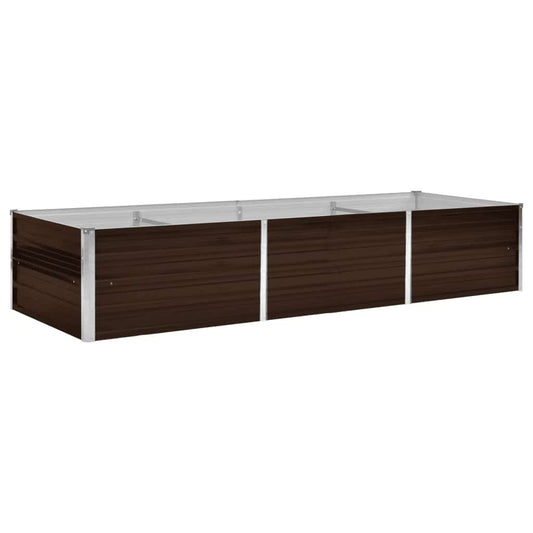 45714 vidaXL Garden Raised Bed Brown 240x80x45 cm Galvanised Steel