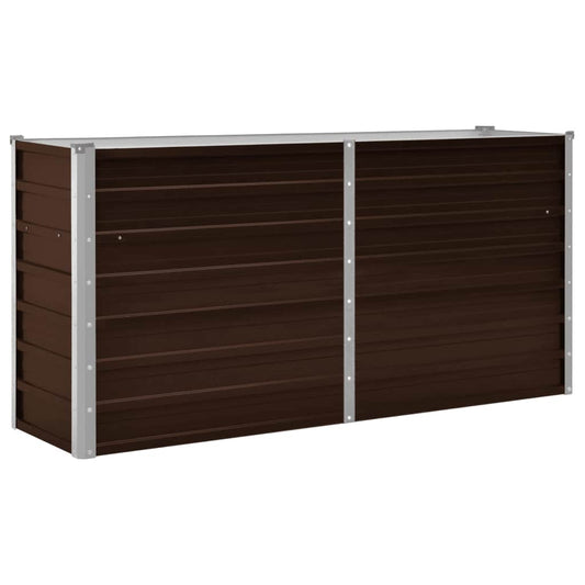 45717 vidaXL Garden Raised Bed Brown 160x40x77 cm Galvanised Steel