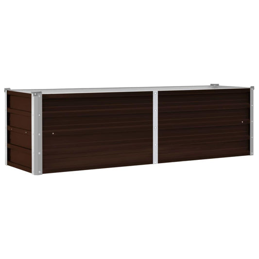 45718 vidaXL Garden Raised Bed Brown 160x40x45 cm Galvanised Steel