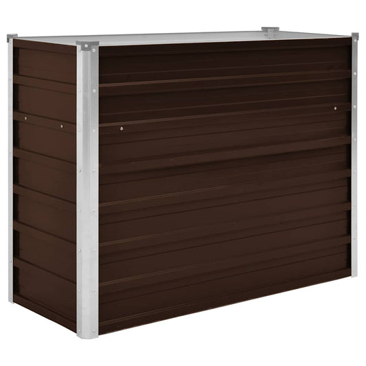 45719 vidaXL Garden Raised Bed Brown 100x40x77 cm Galvanised Steel