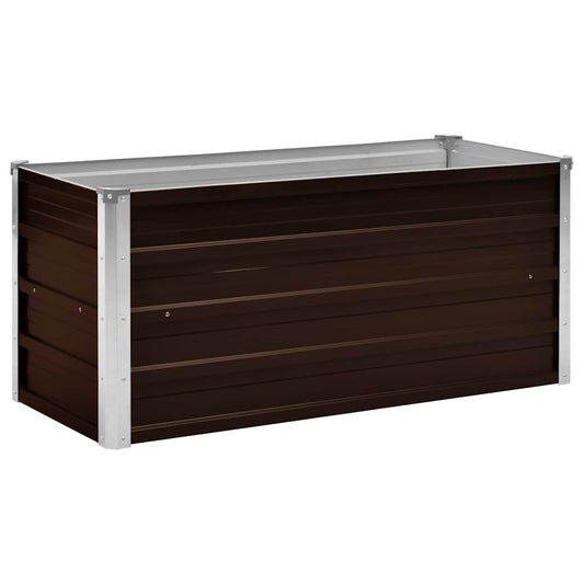 45720 vidaXL Garden Raised Bed Brown 100x40x45 cm Galvanised Steel
