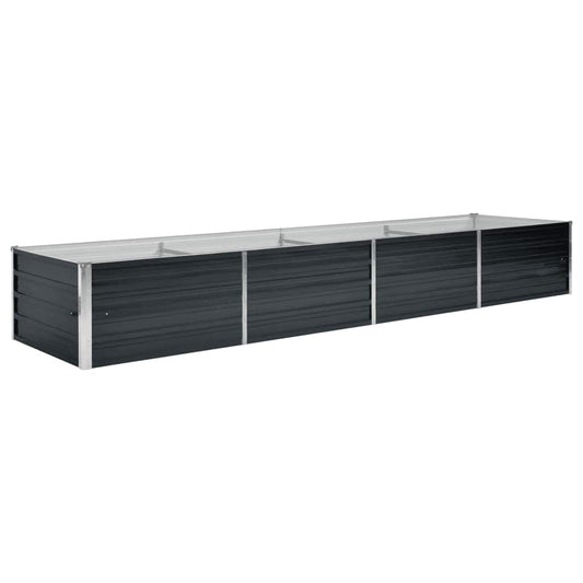 45729 vidaXL Garden Raised Bed Anthracite 320x80x45 cm Galvanised Steel