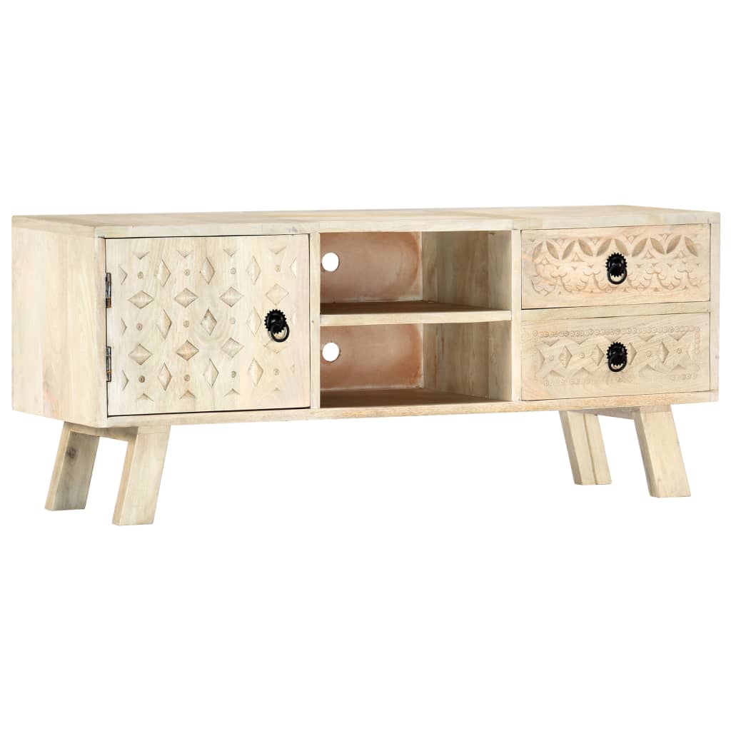 vidaXL TV Cabinet 110x30x44 cm Solid Mango Wood