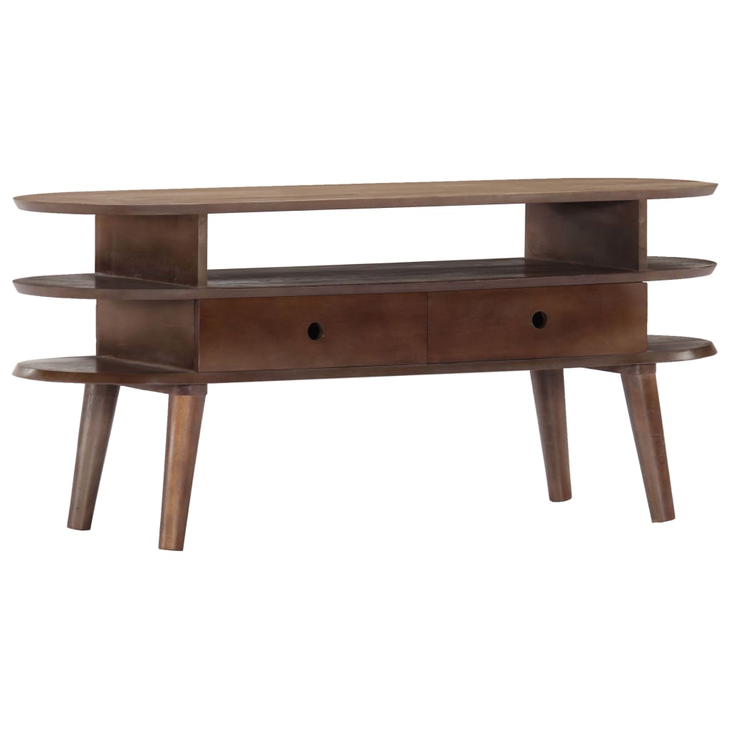 vidaXL TV Cabinet 110x35x50 cm Solid Acacia Wood