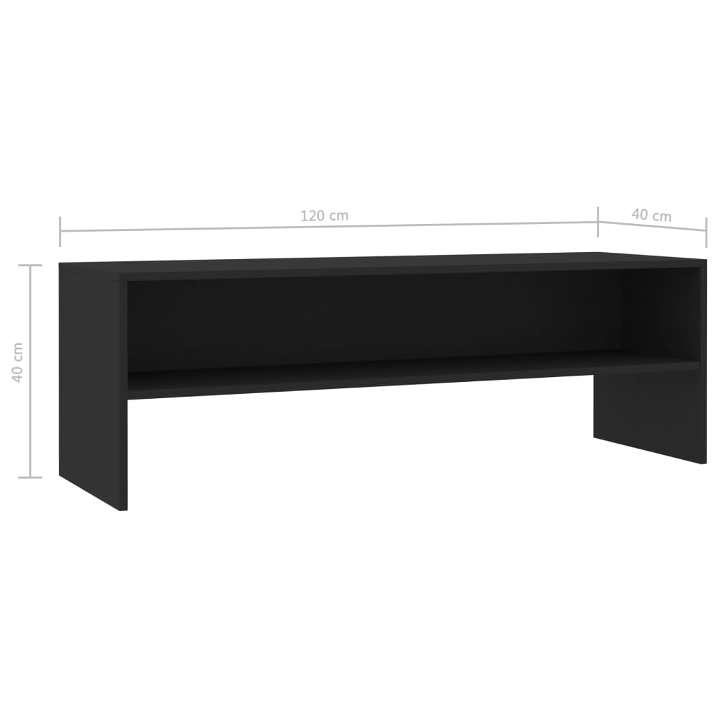 vidaXL TV Cabinet | Black | Engineered wood | Medium | Classic/Traditional