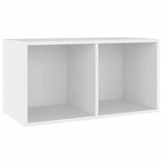 800117 vidaXL Vinyl Storage Box White 71x34x36 cm Engineered Wood