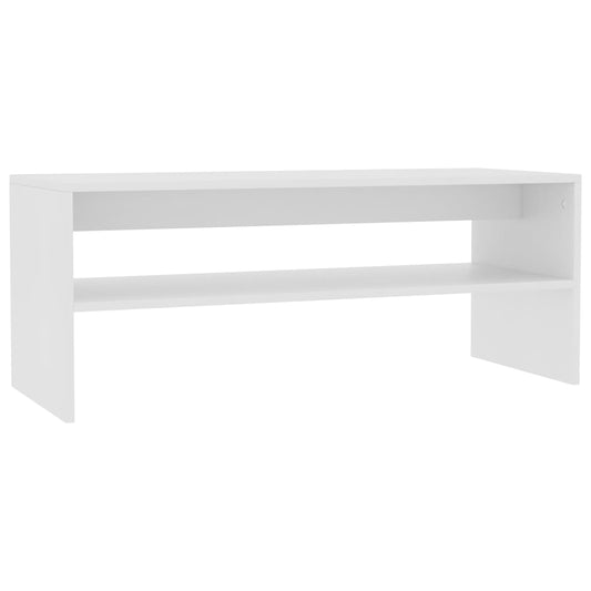800126 vidaXL Coffee Table White 100x40x40 cm Engineered Wood