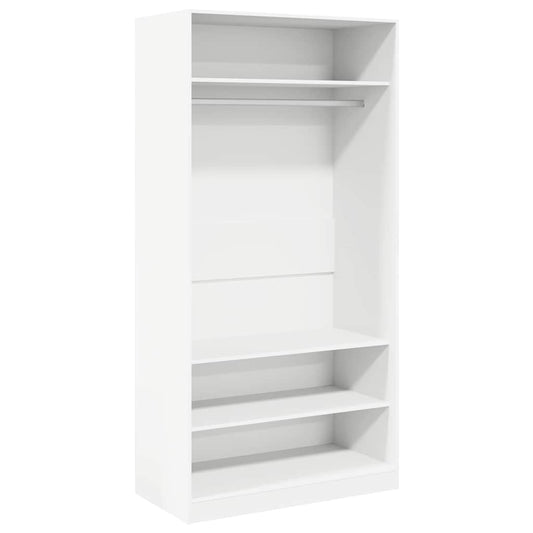 800225 vidaXL Wardrobe White 100x50x200 cm Engineered Wood