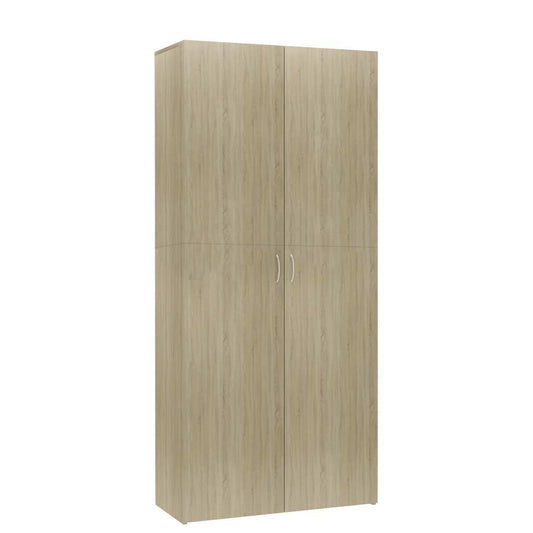 800291 vidaXL Shoe Cabinet Sonoma Oak 80x35,5x180 cm Engineered Wood