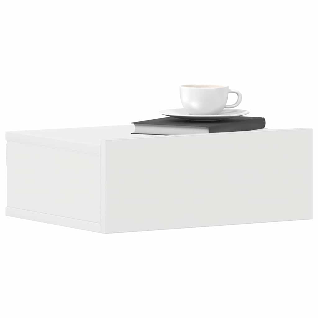 vidaXL Floating Nightstand White 40x30x15 cm Engineered Wood