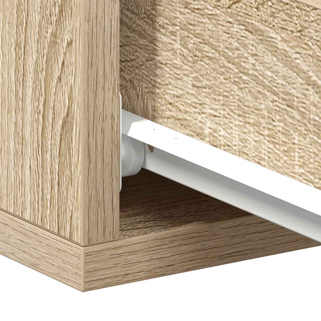 vidaXL Floating Nightstands 2 pcs Sonoma Oak 40x30x15 cm Engineered Wood