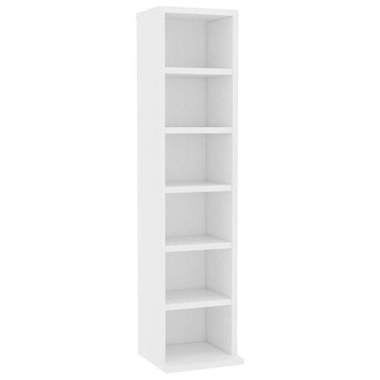 vidaXL CD Cabinet White 21x20x88 cm Engineered Wood