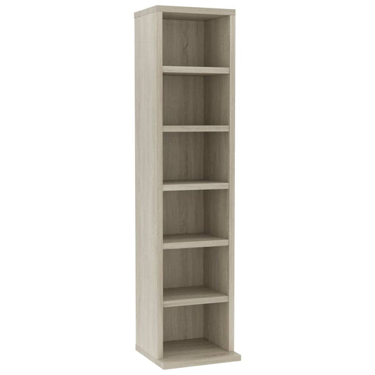 vidaXL CD Cabinet Sonoma Oak 21x20x88 cm Engineered Wood