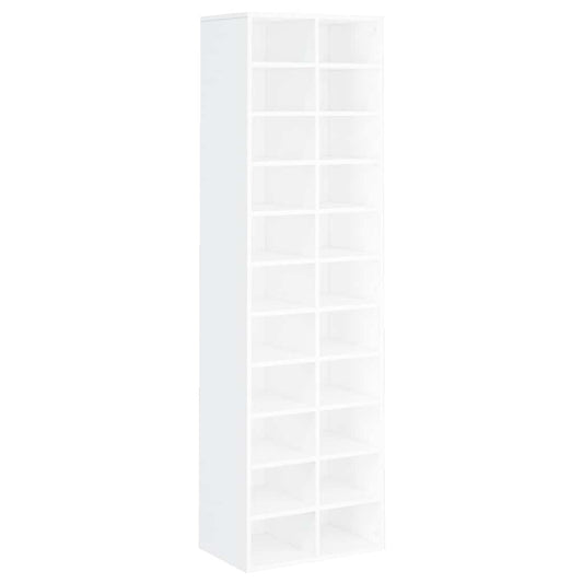 vidaXL Shoe Cabinet White 54x34x183 cm Engineered Wood
